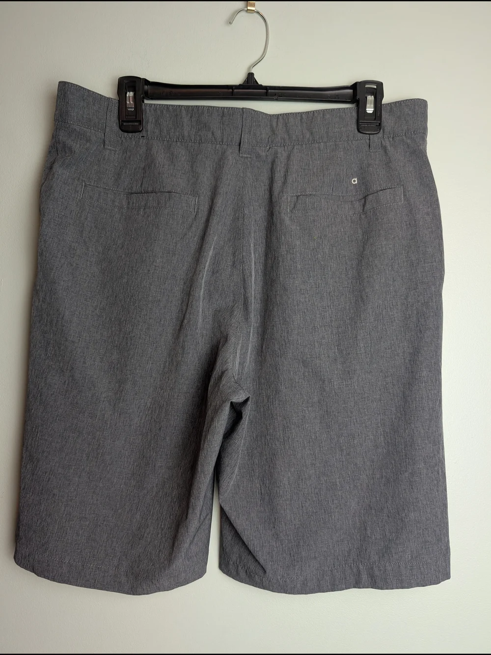adidas Men's Gray Flat-Front Performance Shorts